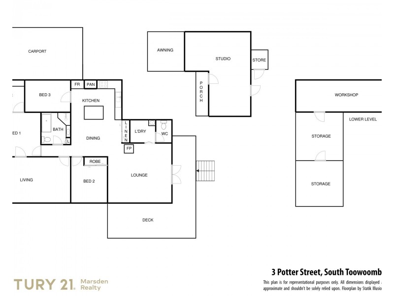 3 Potter Street, South Toowoomba QLD 4350 Floorplan