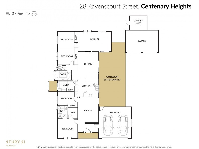 28 Ravenscourt Street, Centenary Heights QLD 4350 Floorplan