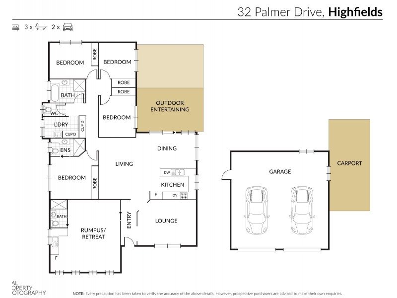32 Palmer Drive, Highfields QLD 4352 Floorplan
