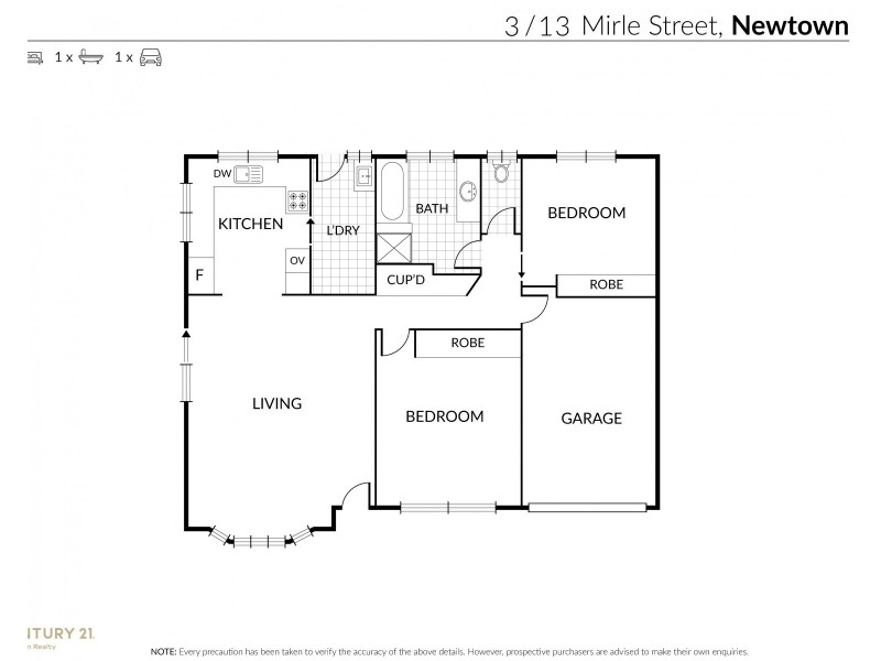 3/13 Mirle Street, Newtown QLD 4350 Floorplan