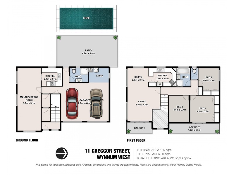 11 Greggor Street, Wynnum West QLD 4178 Floorplan