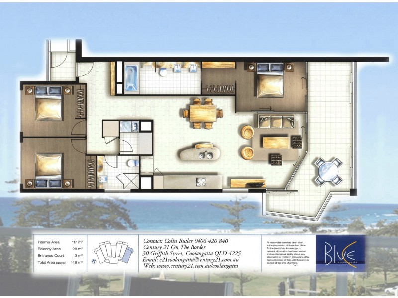 3 McLean St, BLUE C RESORT, Coolangatta QLD 4225 Floorplan