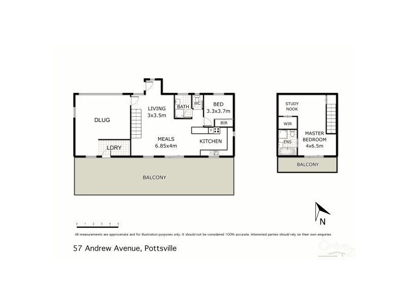 1/57 Andrew Avenue, Pottsville NSW 2489 Floorplan