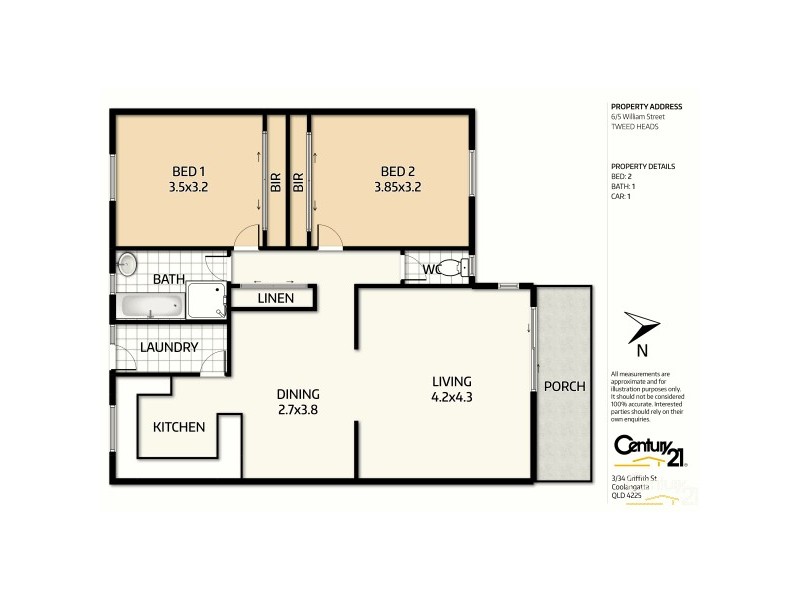 6/5 William Street, Tweed Heads South NSW 2486 Floorplan