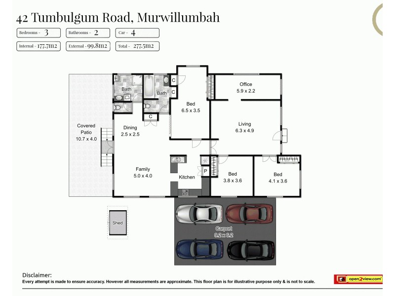 42 Tumbulgum Road, Murwillumbah NSW 2484 Floorplan
