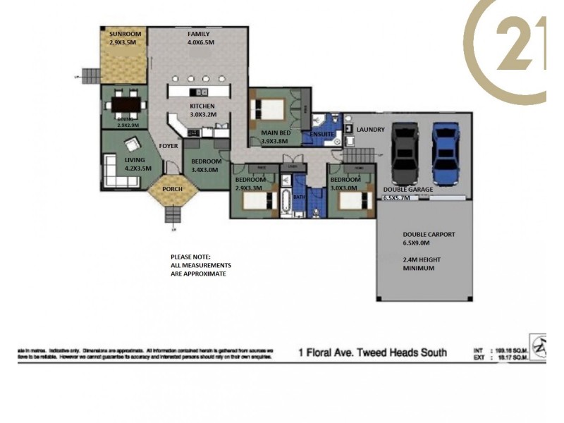 1 Floral Avenue, Tweed Heads South NSW 2486 Floorplan