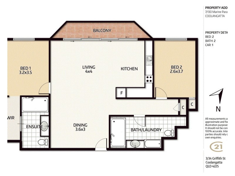 7/130 Marine Parade, Coolangatta QLD 4225 Floorplan