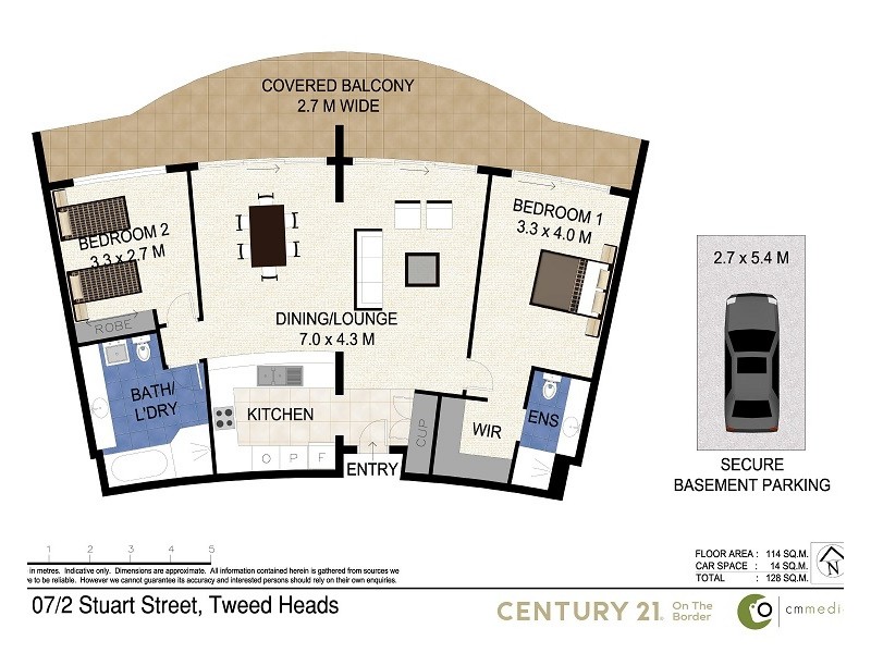 1107/2 Stuart Street, Tweed Heads NSW 2485 Floorplan