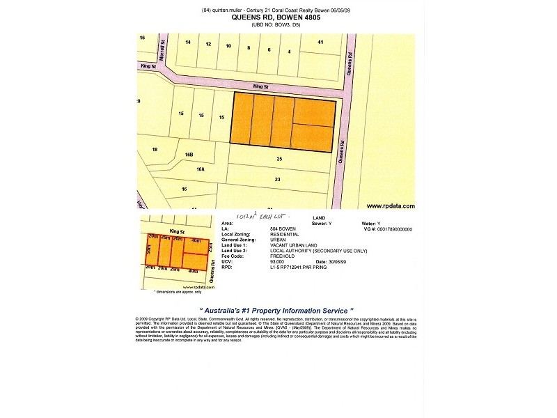 Corner King Street and Queens Road, Bowen QLD 4805