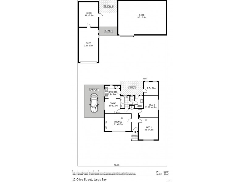 12 Olive Street, Largs Bay SA 5016 Floorplan