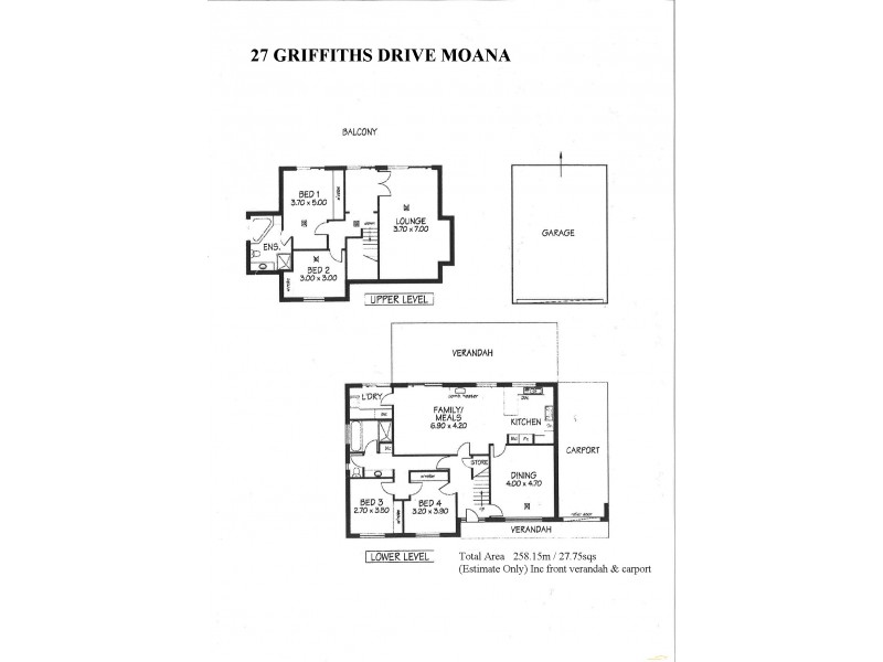 27 Griffiths Drive, Moana SA 5169 Floorplan
