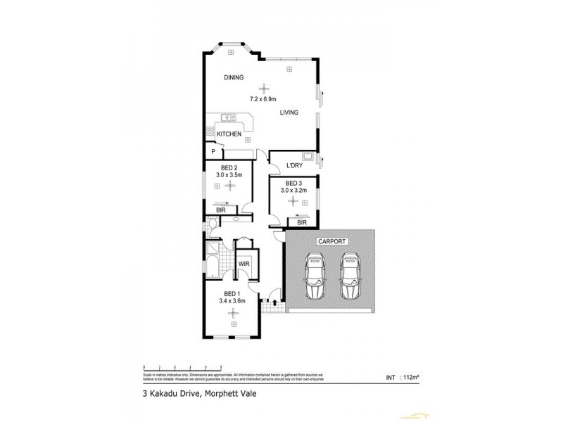 3 Kakadu Drive, Morphett Vale SA 5162 Floorplan
