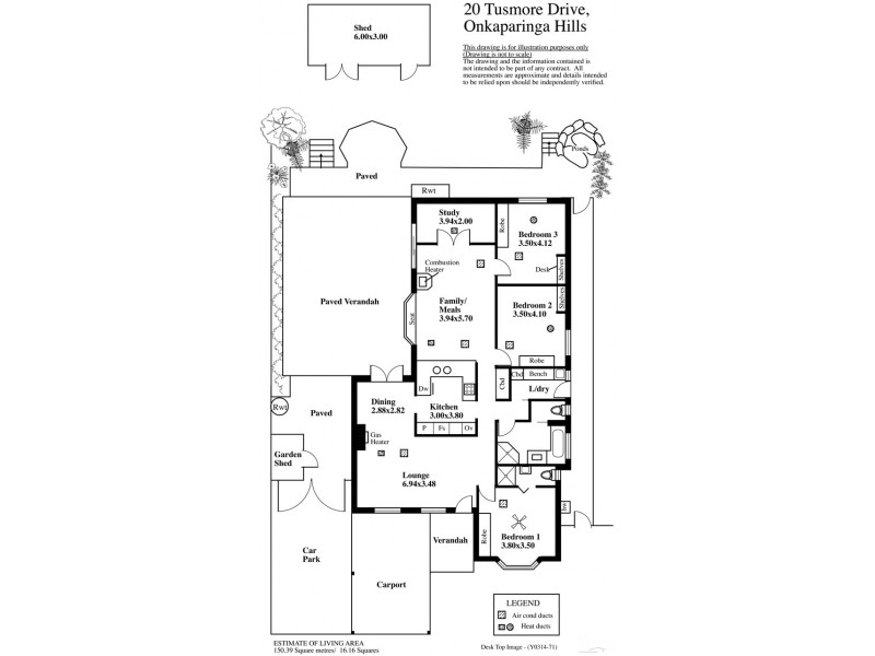 20 Tusmore Drive, Onkaparinga Hills SA 5163 Floorplan