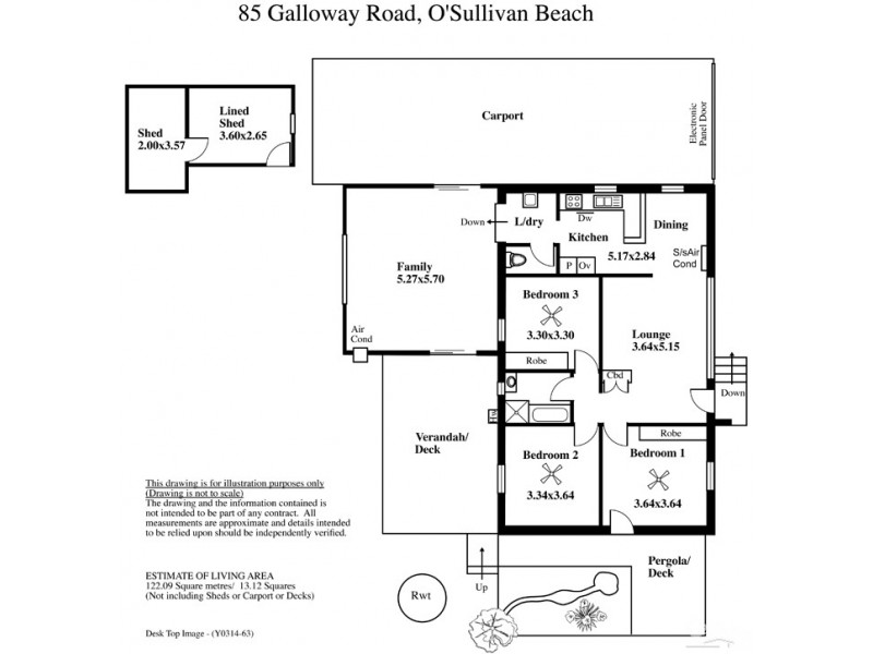 85 Galloway Road, O’sullivan Beach SA 5166 Floorplan