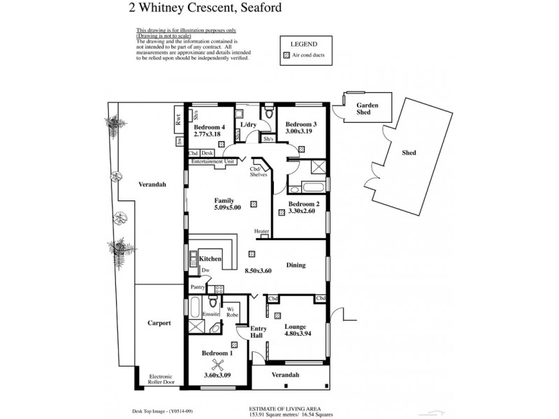 2 Whitney Crescent, Seaford SA 5169 Floorplan