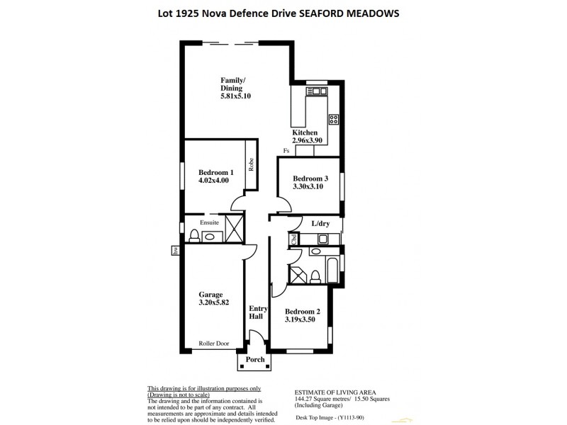 1925 Nova Defence Drive, Seaford Meadows SA 5169 Floorplan