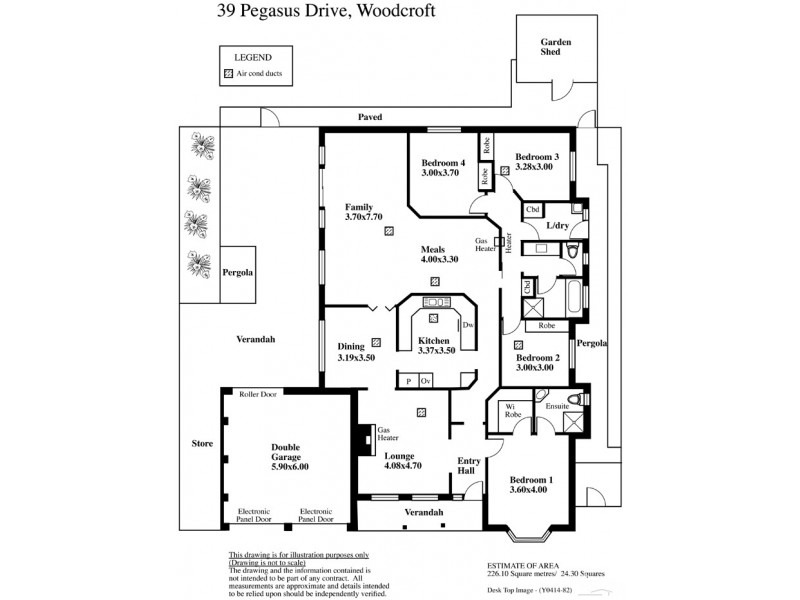 39 Pegasus Drive, Woodcroft SA 5162 Floorplan