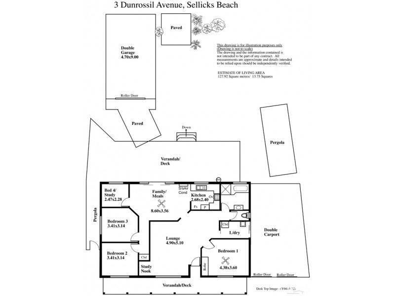 3 Dunrossil Avenue, Sellicks Beach SA 5174 Floorplan