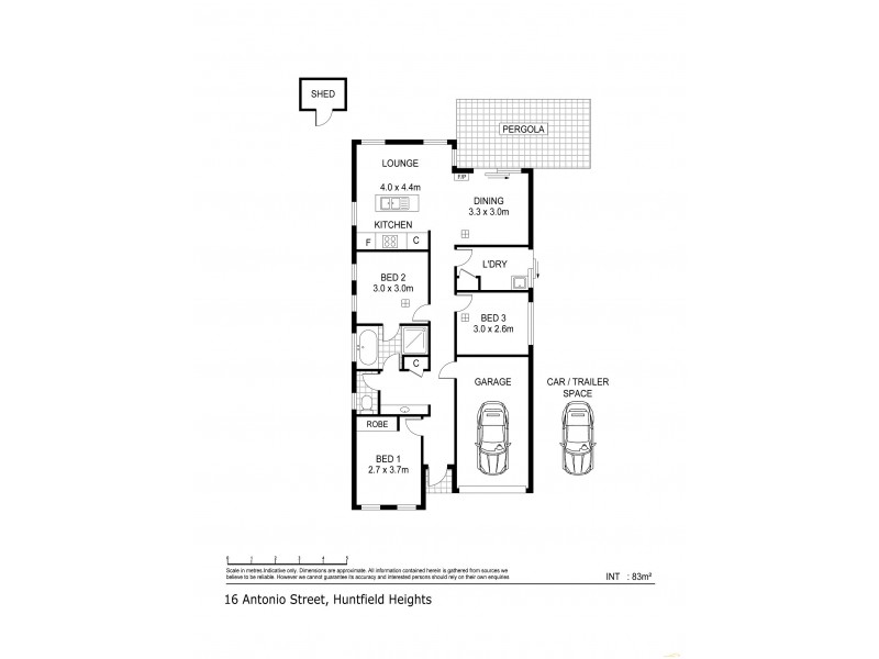 16 Antonio Street, Huntfield Heights SA 5163 Floorplan