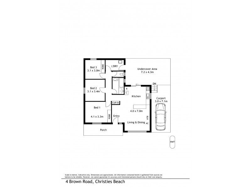 4 Brown Road, Christies Beach SA 5165 Floorplan