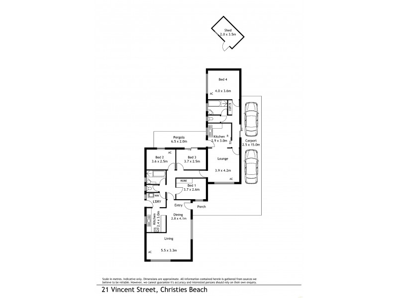 21 Vincent Street, Christies Beach SA 5165 Floorplan
