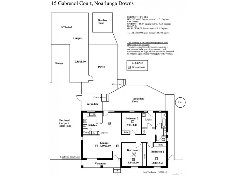 15 Gabrenol Court, Noarlunga Downs SA 5168 Floorplan