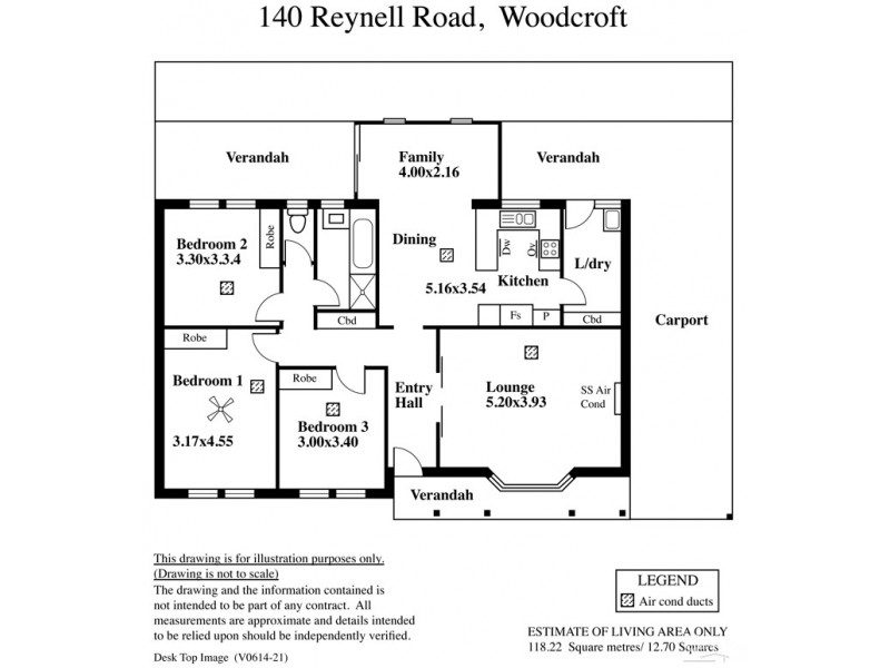 140 Reynell Road, Woodcroft SA 5162 Floorplan