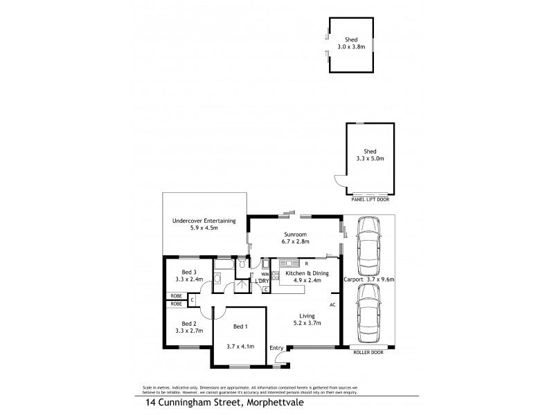 14 Cunningham Street, Morphett Vale SA 5162 Floorplan