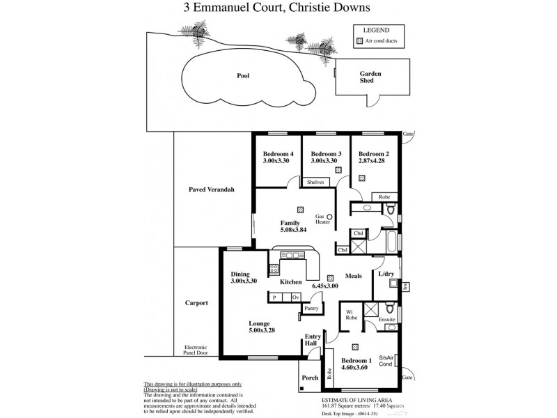 3 Emmanuel Court, Christie Downs SA 5164 Floorplan