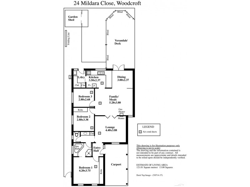 24 Mildara Close, Woodcroft SA 5162 Floorplan
