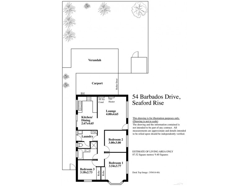 54 Barbados Drive, Seaford Rise SA 5169 Floorplan