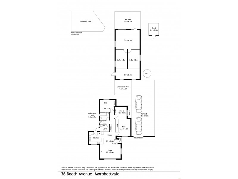 36 Booth Avenue, Morphett Vale SA 5162 Floorplan