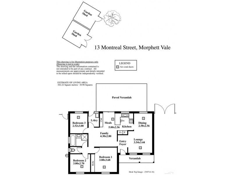 13 Montreal Street, Morphett Vale SA 5162 Floorplan