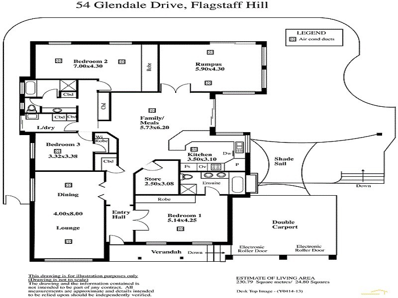 54 Glendale Drive, Flagstaff Hill SA 5159 Floorplan