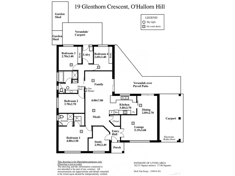 19 Glenthorn Crescent, O’halloran Hill SA 5158 Floorplan