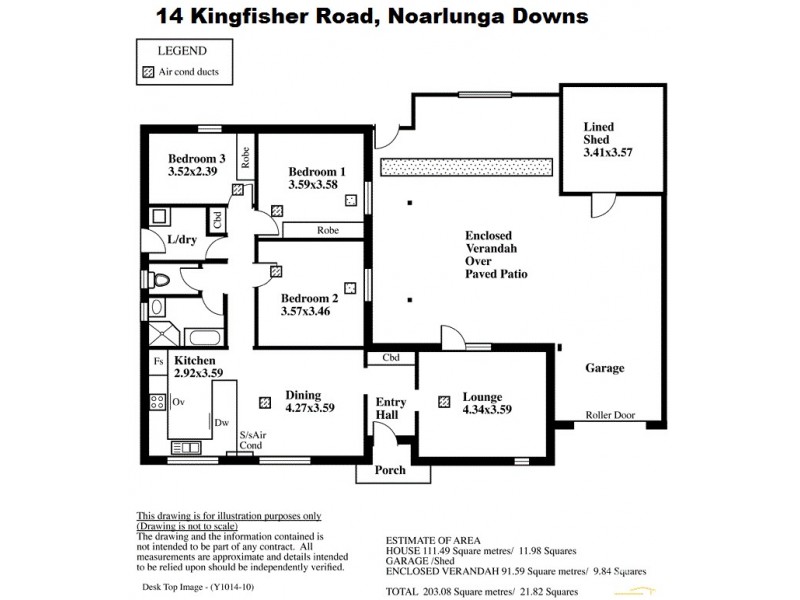 14 Kingfisher Road, Noarlunga Downs SA 5168 Floorplan