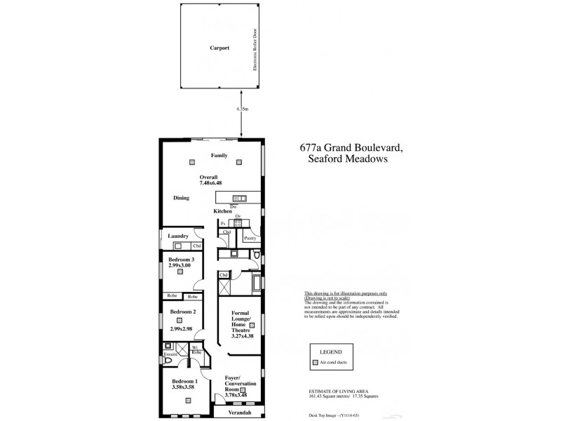 677A Grand Boulevard, Seaford Meadows SA 5169 Floorplan