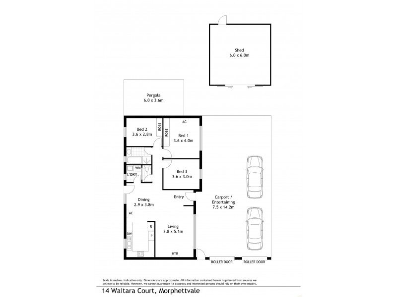 14 Waitara Court, Morphett Vale SA 5162 Floorplan