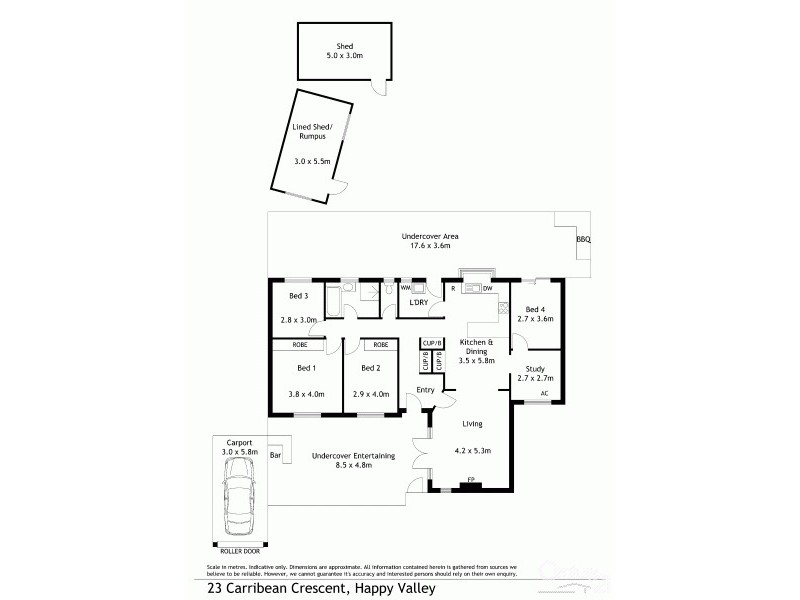 23 Caribbean Crescent, Happy Valley SA 5159 Floorplan