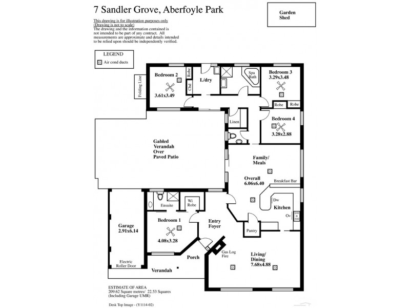 7 Sandler Grove, Aberfoyle Park SA 5159 Floorplan