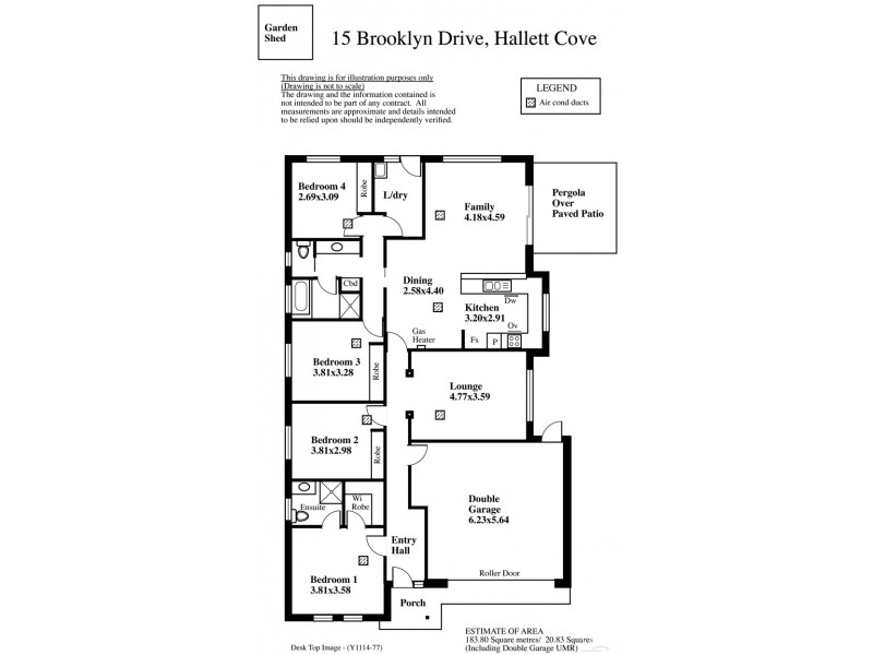 15 Brooklyn Drive, Hallett Cove SA 5158 Floorplan