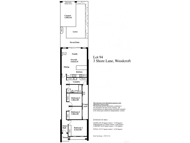 3 Shore Lane, Woodcroft SA 5162 Floorplan
