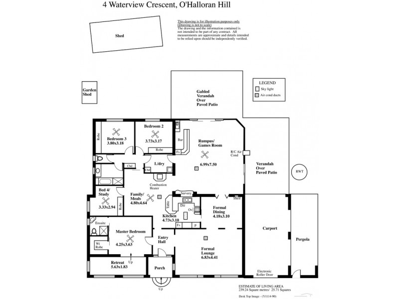 4 Waterview Crescent, O’halloran Hill SA 5158 Floorplan