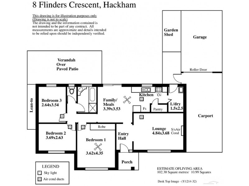 8 Flinders Crescent, Hackham SA 5163 Floorplan