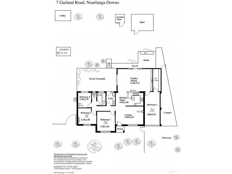 7 Garland Road, Noarlunga Downs SA 5168 Floorplan