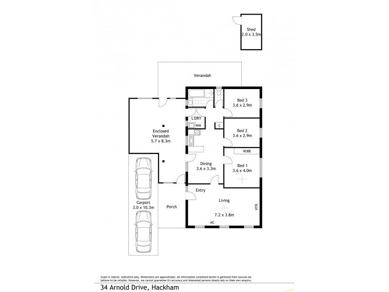 34 Arnold Drive, Hackham SA 5163 Floorplan