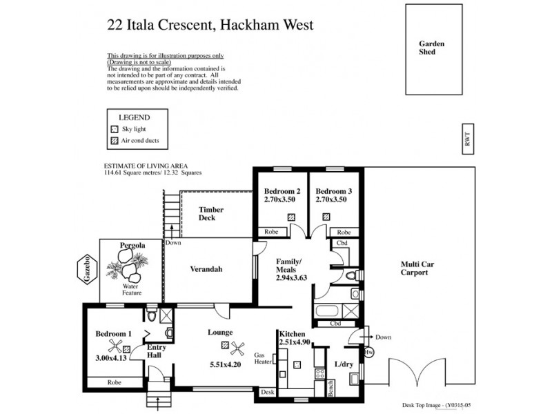 22 Itala Crescent, Hackham West SA 5163 Floorplan
