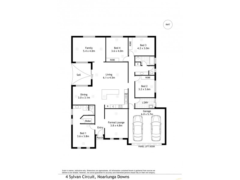 4 Sylvan Circuit, Noarlunga Downs SA 5168 Floorplan
