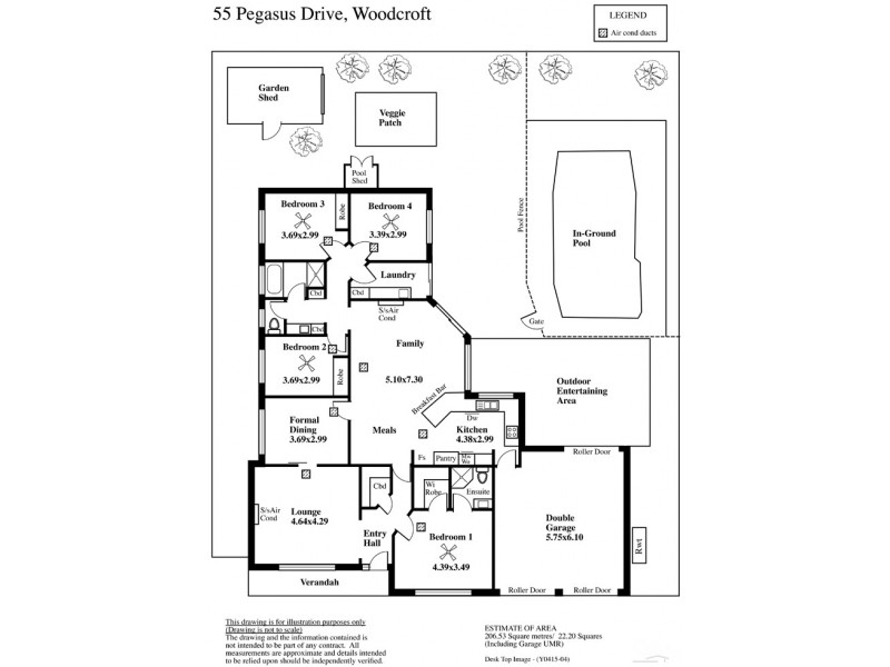 55 Pegasus Drive, Woodcroft SA 5162 Floorplan