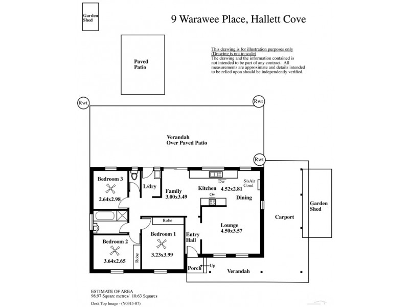 9 Warawee Place, Hallett Cove SA 5158 Floorplan